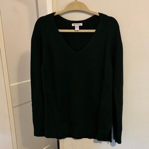 Athleta Forest Green Hanover V-Neck Sweater